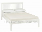 Atlanta White Low Footend Bedstead - 135cm - Double & 150cm - King Size